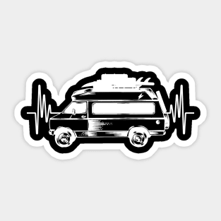 Camper Heart Tshirt Men Sticker